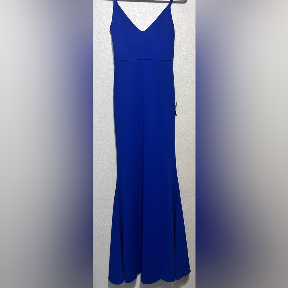 Lulu's Blue Spaghetti Strap Maxi Gown